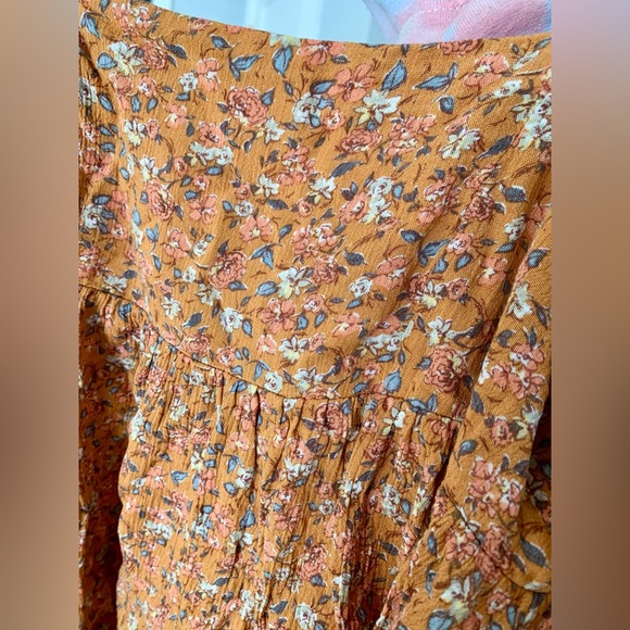 Carly Jean Los Angeles Emilie Blouse, Rust, Size S - Picture 6 of 7